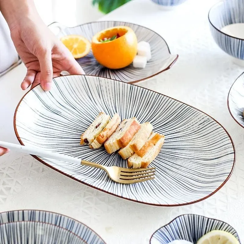 Japon style Shigeru assiette à sushi en porcelaine