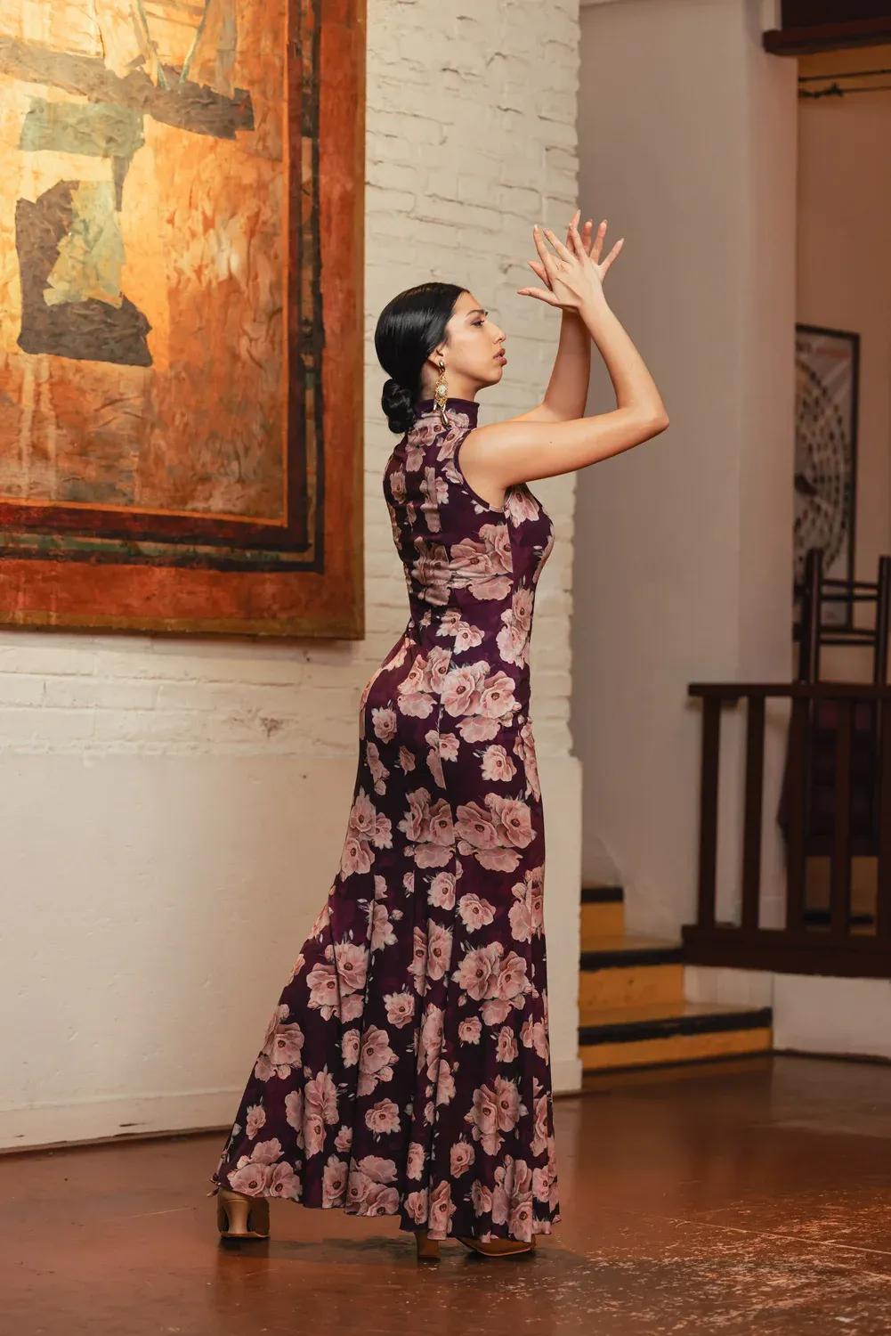 Davedans Sacromonte robe danse flamenco col montant