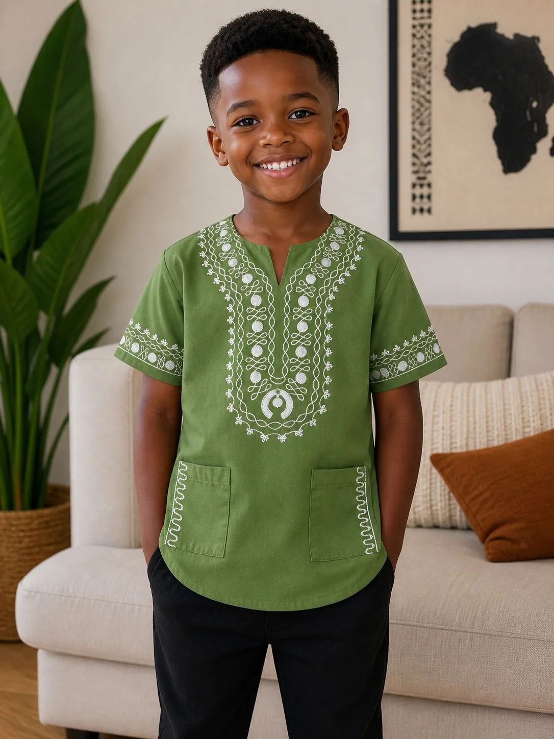 KAVAZI Kids Embroidery Top haut brodé garçon