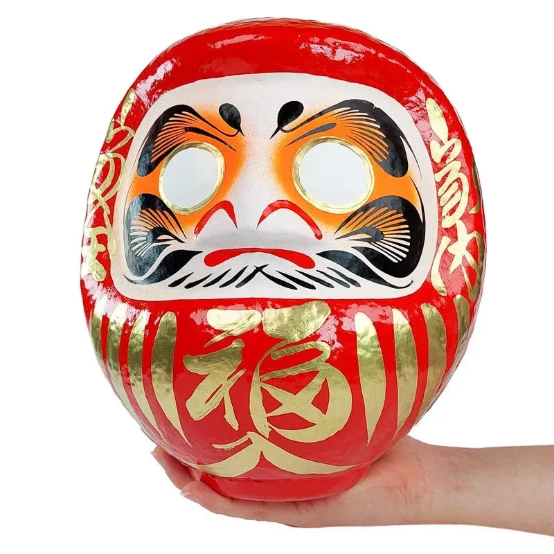 Japon style Très Grand Daruma Rouge figurine chance