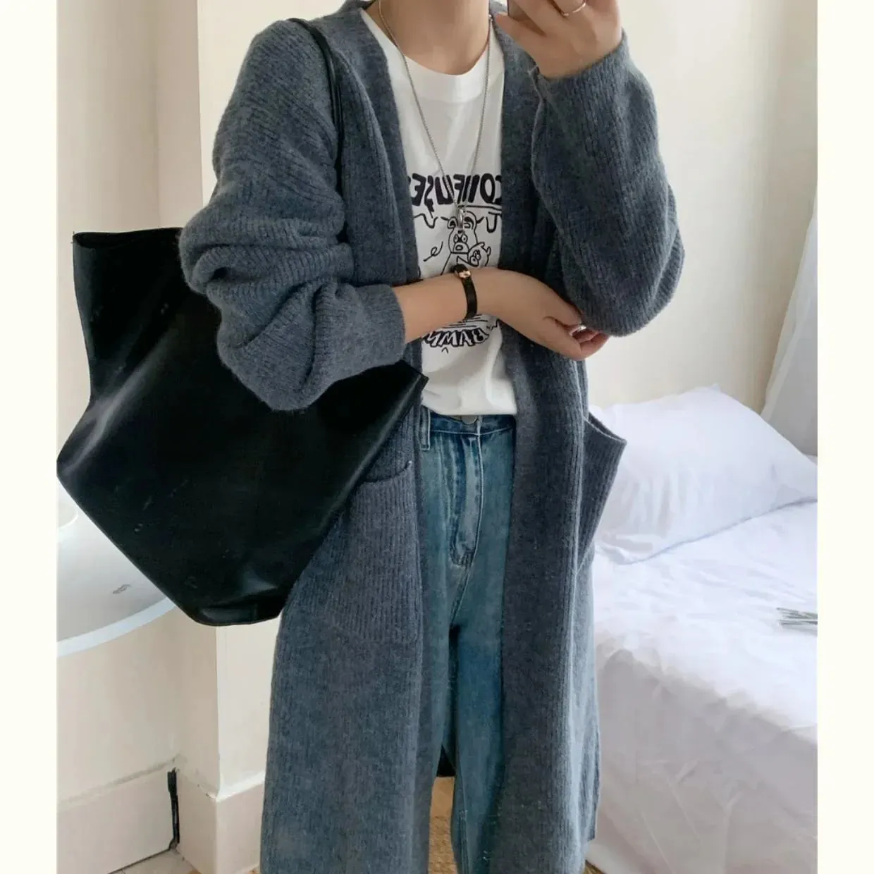 Esprit du Japon cardigan long femme style kimono maille