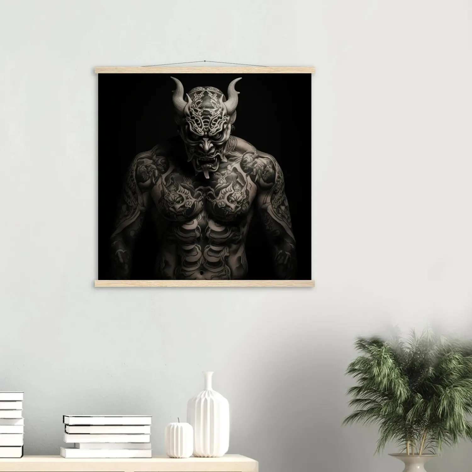 Japon Style Tatouage Japonais Oni Tableau Masque