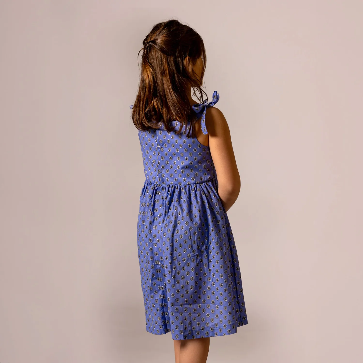 Mistral Calanque Médaillon robe fillette voile coton