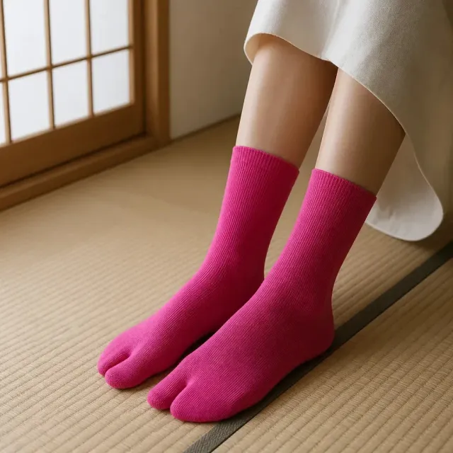 Esprit du Japon Chaussettes tabi japonaises côtelées en coton