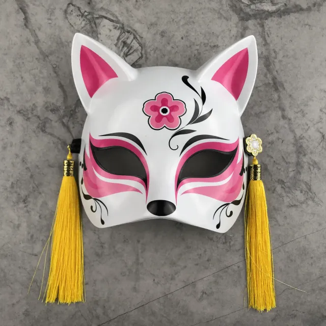 Esprit du Japon Masque chat japonais PVC mi-visage kitsune