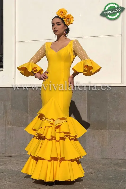 Viva La Feria Corin robe flamenca volants stretch