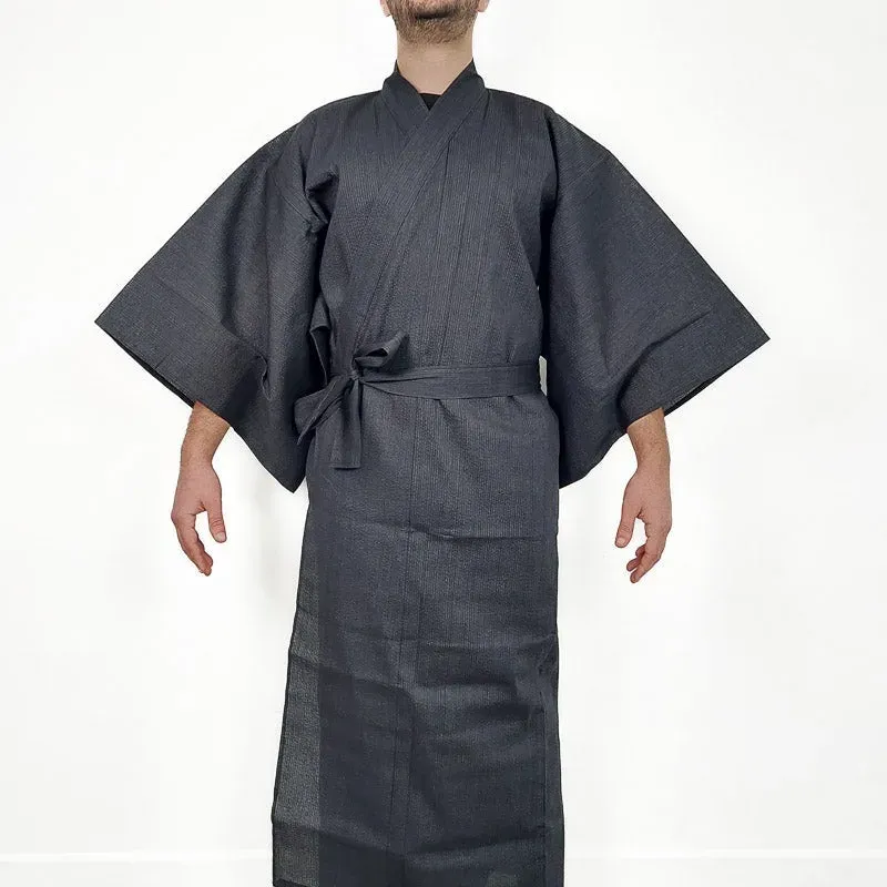 Japon style yukata homme japonais noir coton