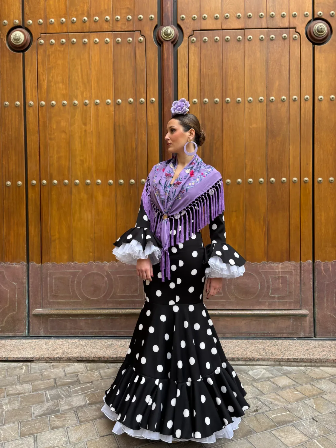 Viva La Feria Topacio robe sirène à pois