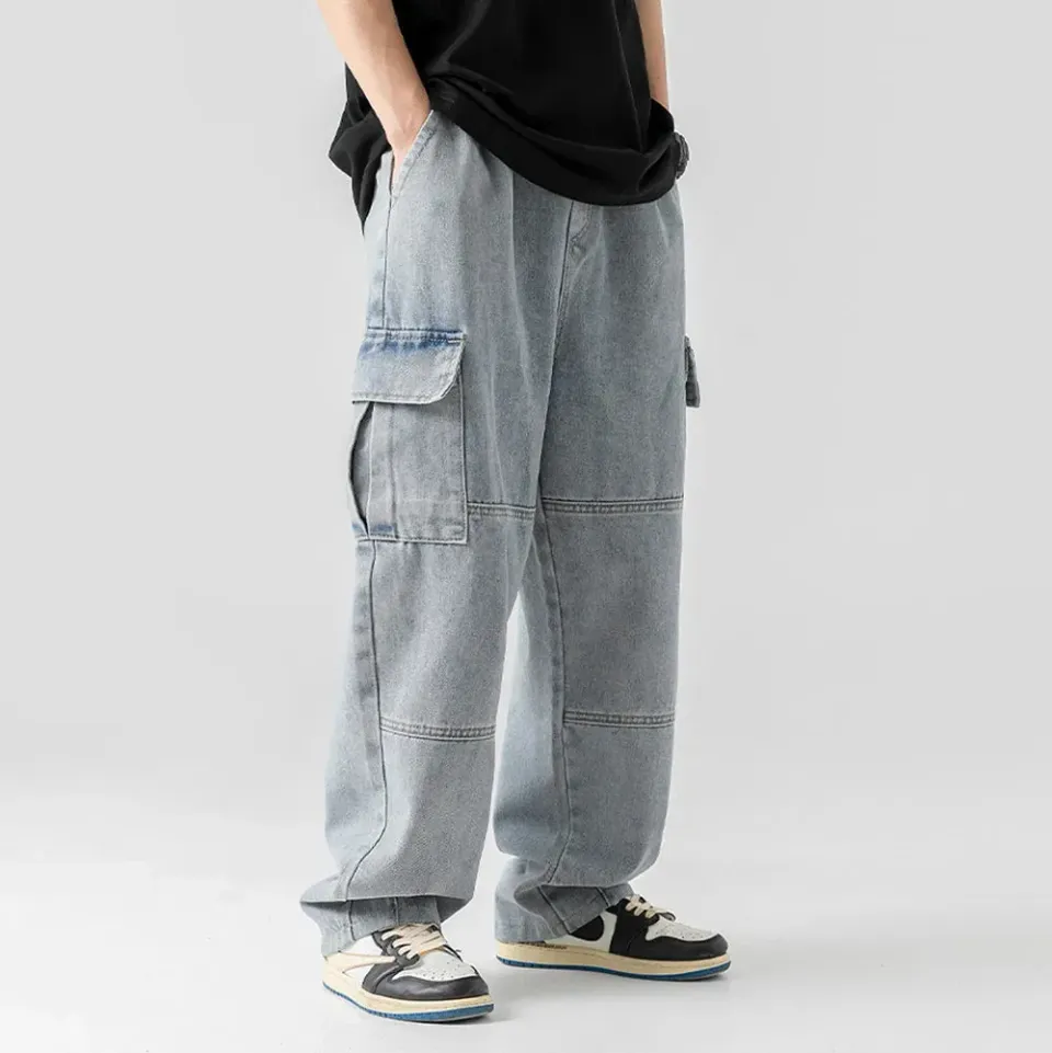 Japon style Yutaro Denim Cargo pantalon