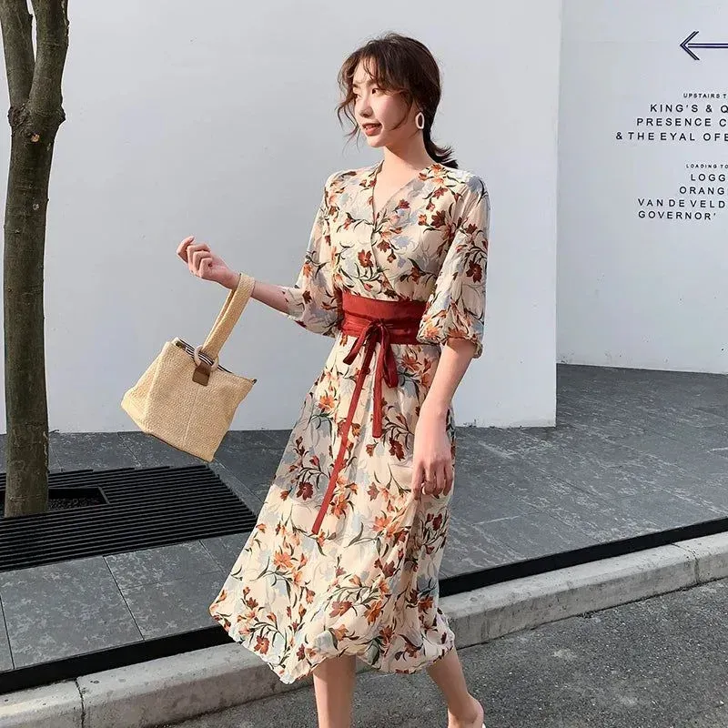 Japon style robe japonaise motifs délicats