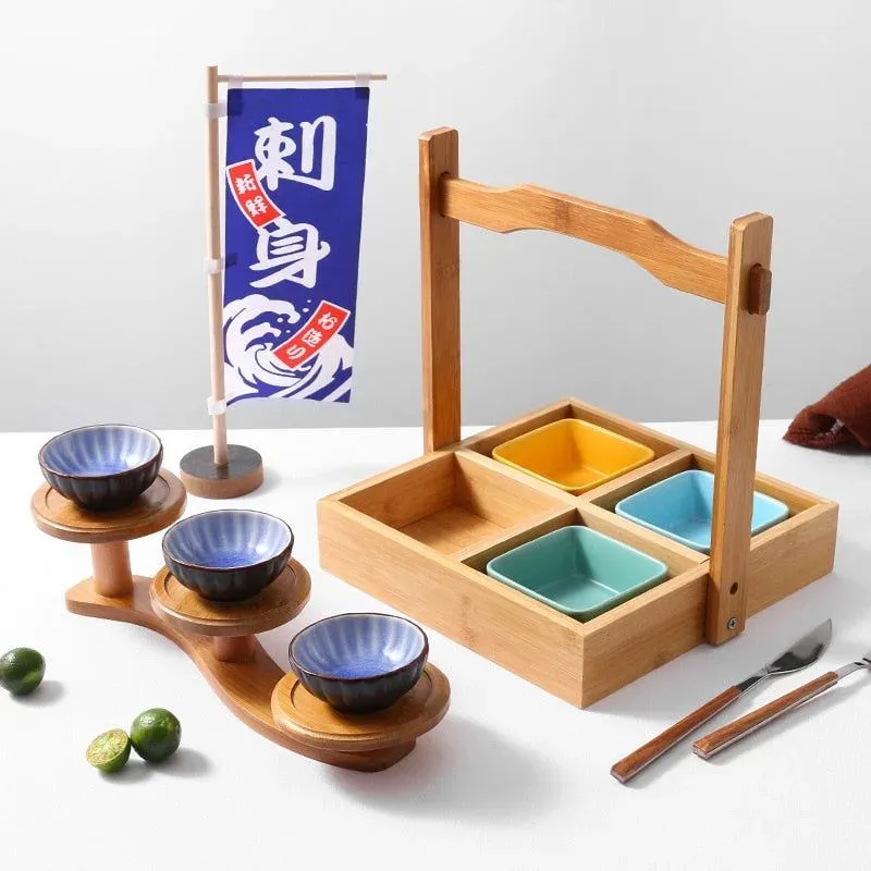 Japon style Sushi Shelf Hiroo support à sushi en bois