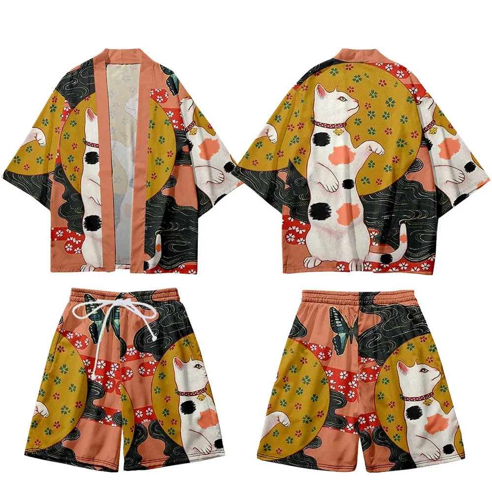 Esprit du Japon Ensemble kimono short imprimé été