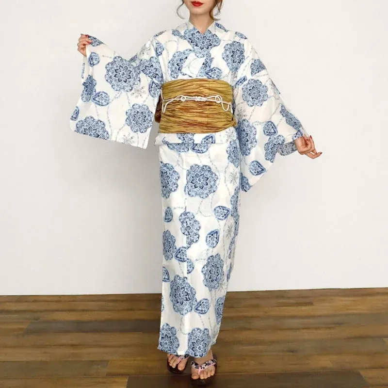 Japon style kimono Fuyu femme coton