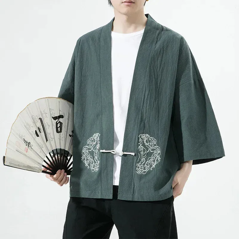 Japon style veste kimono homme ample