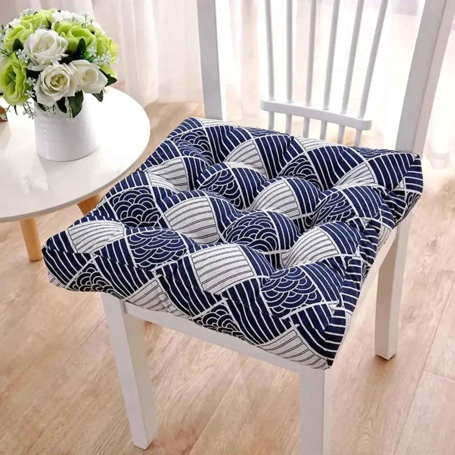 Japon style yashio coussin chaise japonais vagues