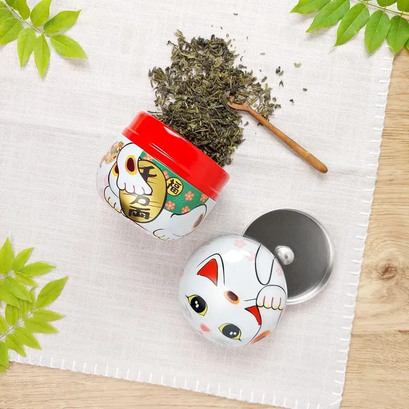 Japon style Maneki Neko boÃ®te Ã  thÃ© mÃ©tal