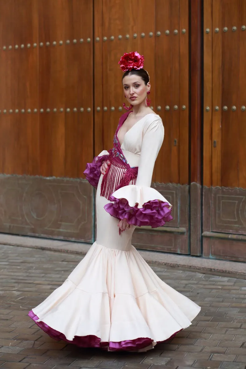 Viva La Feria Clavel robe flamenca à volants