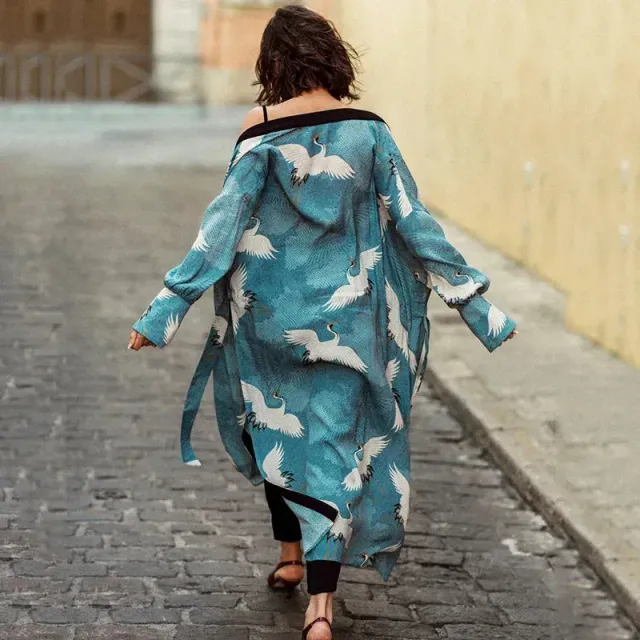 Japon style kimono leger femme coupe fluide
