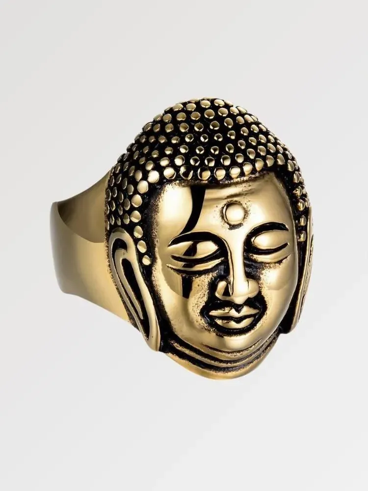 Japon style matokoya bague Bouddha sagesse et harmonie