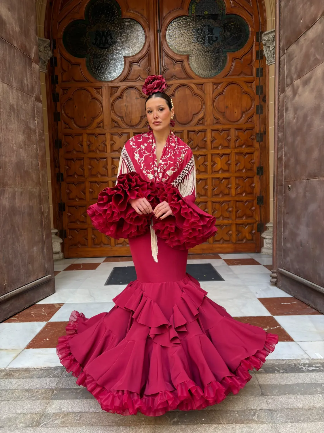 Viva La Feria Tulipán robe flamenca tissu extensible