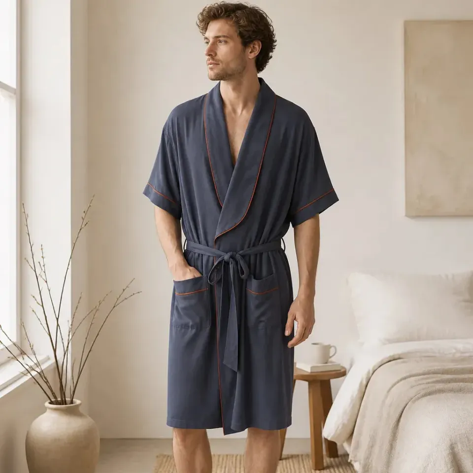 Esprit du Japon Peignoir Kimono Homme en Modal