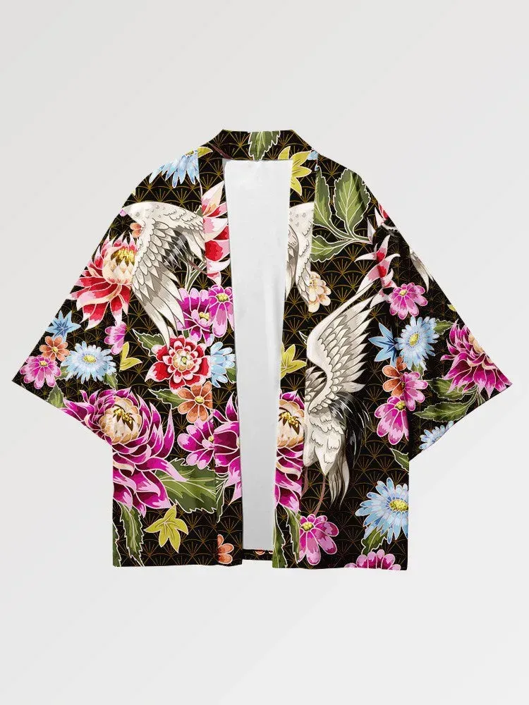 Japon style Sakaide veste haori femme fleurie