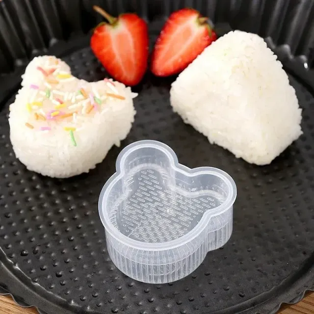 Japon style lot 2 moules à onigiri ours et cœur