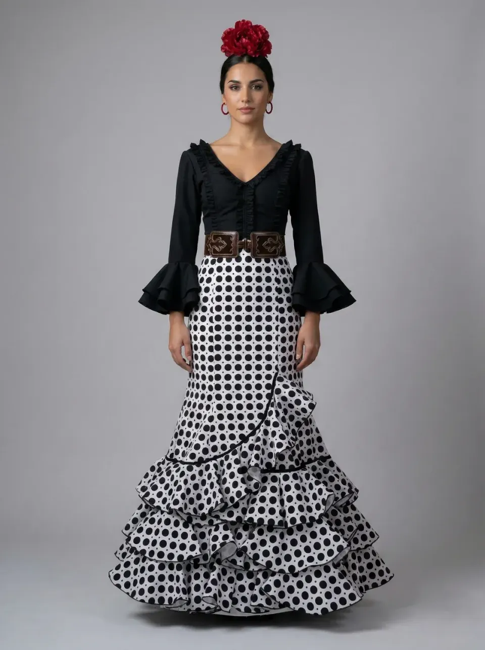 VIVA LA FERIA Lucero jupe flamenco à pois
