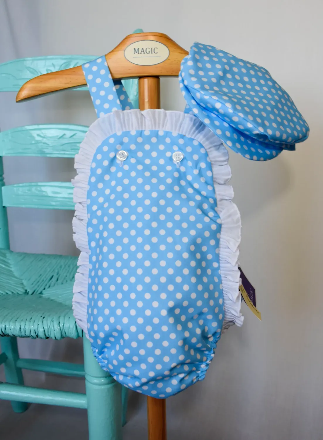 Viva La Feria Carlos ensemble bébé pois avec casquette