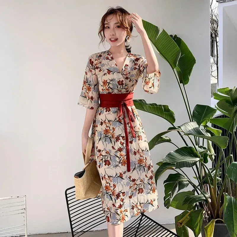 Japon style robe japonaise motifs délicats