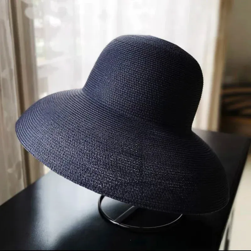 Japon style chapeau femme large bord tressé