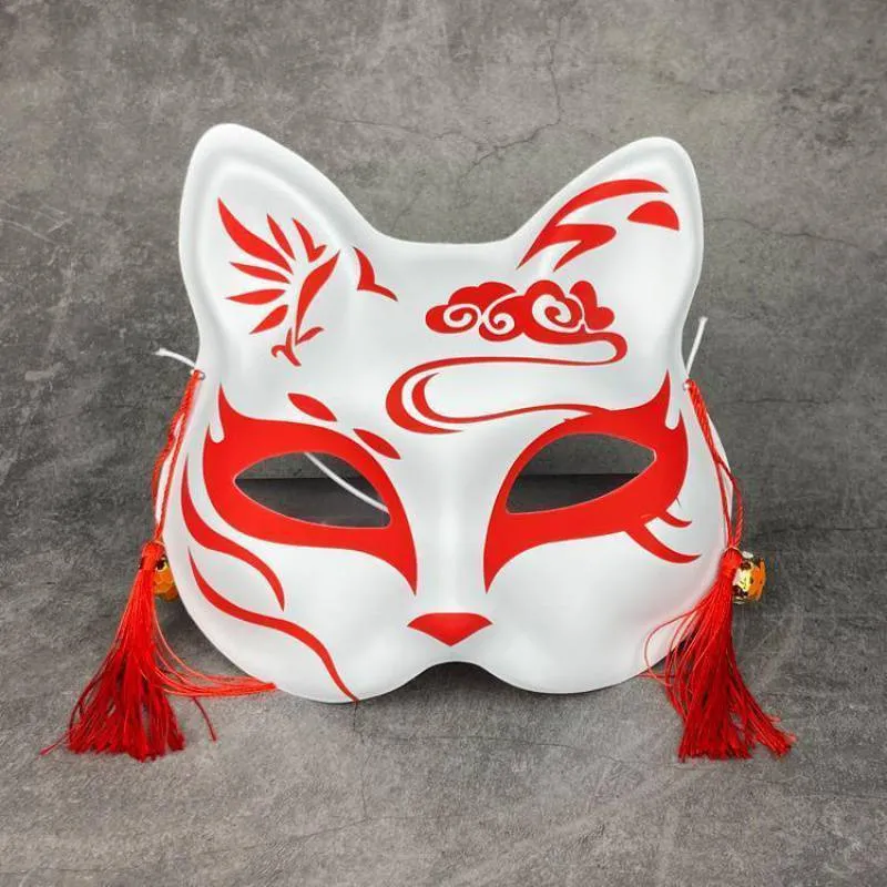 Esprit du Japon Masque chat japonais PVC mi-visage kitsune