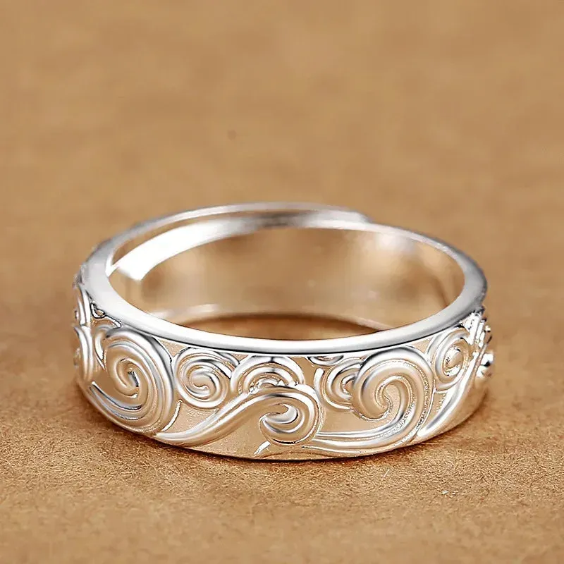 Japon style Bague Homme Vague Japonaise