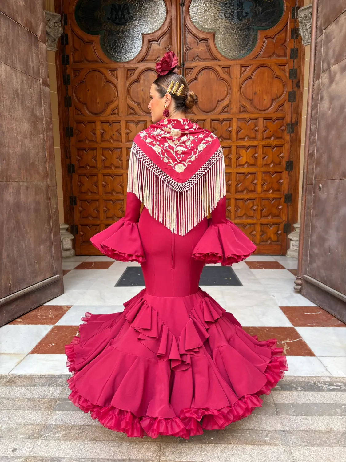 Viva La Feria Tulipán robe flamenca tissu extensible