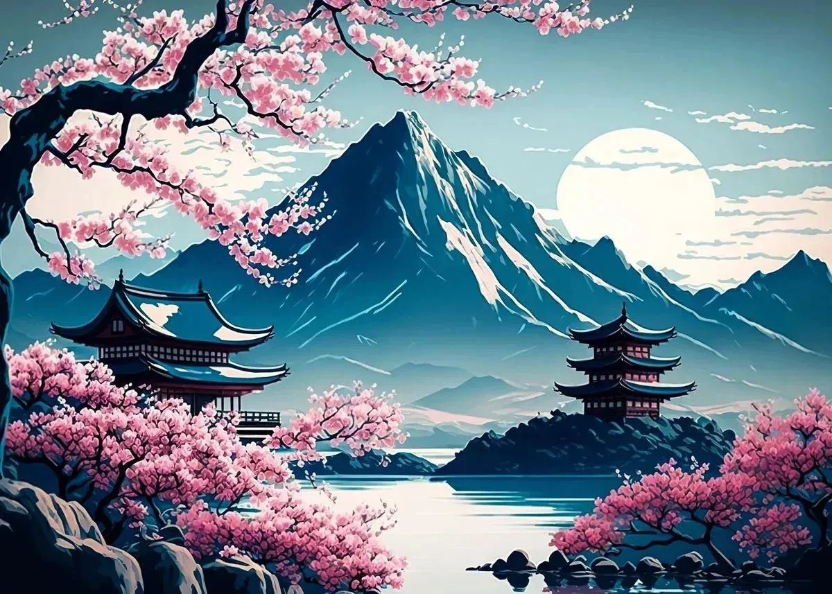Japon style Tableau Fleur De Cerisier Japonais tableau mural