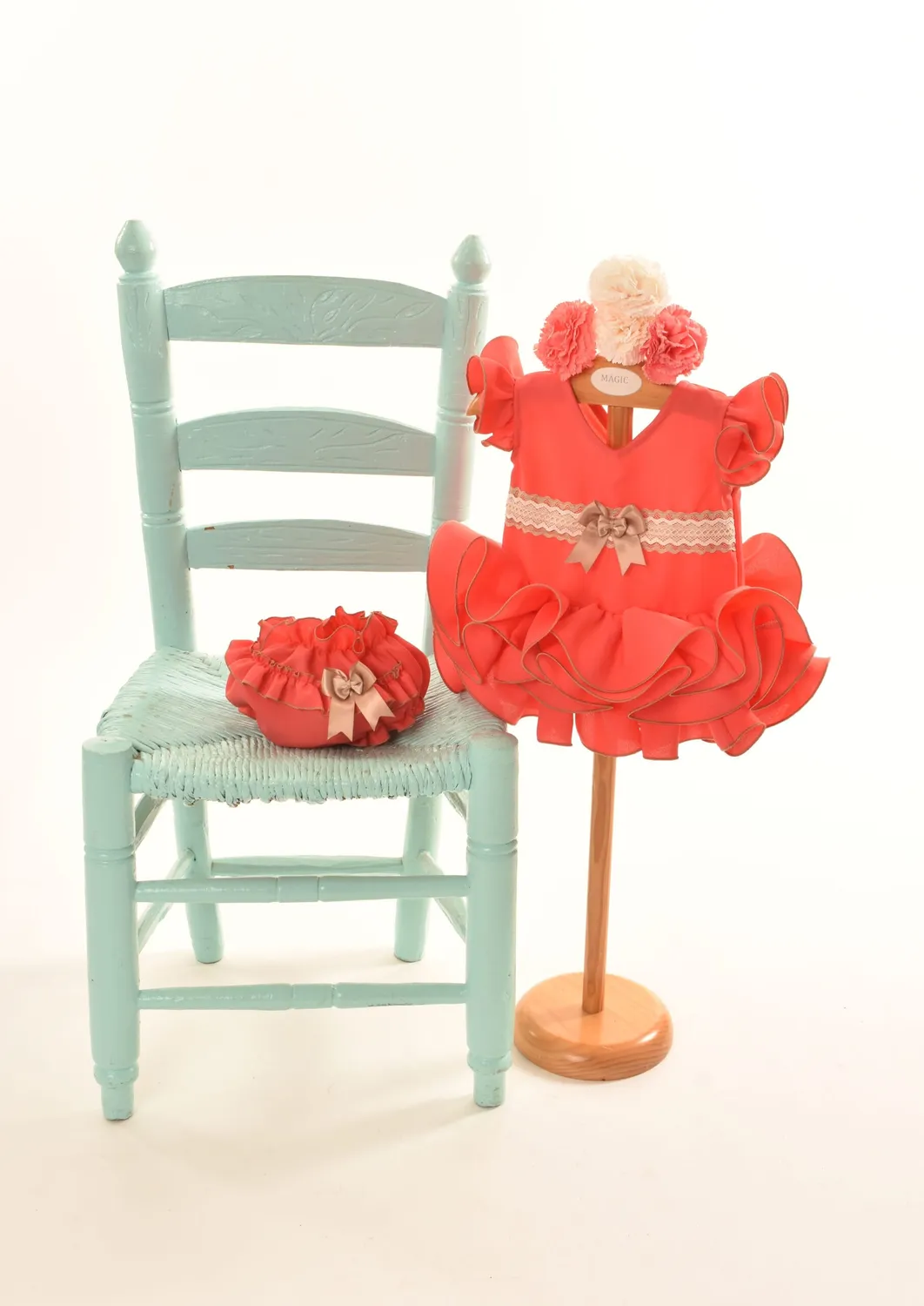 Viva la Feria Moda Flamenca Rocío robe flamenco bébé 3 volants culotte