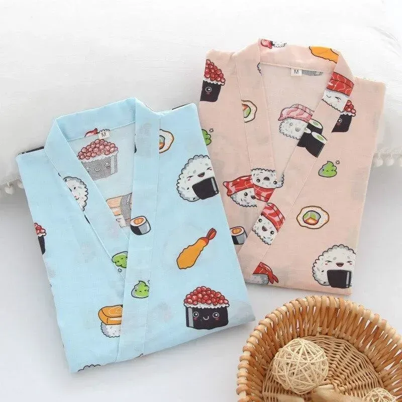 Japon style pyjama kimono femme coton sushi