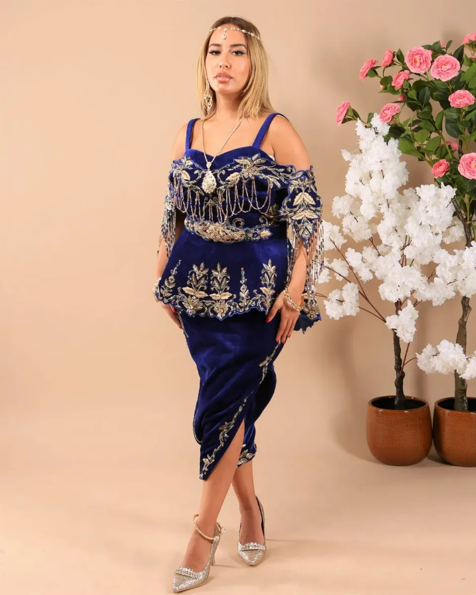 Célèbr'Orient Camelia karakou velours bleu nuit