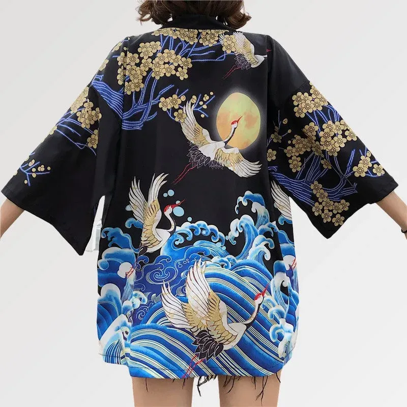 Japon style Sanaé veste kimono femme motifs symboliques