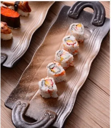 Japon style Sushi Tray Meguro Plateau à sushi en céramique