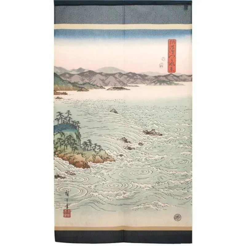Japon style estampe noren japonais rideau Hiroshige