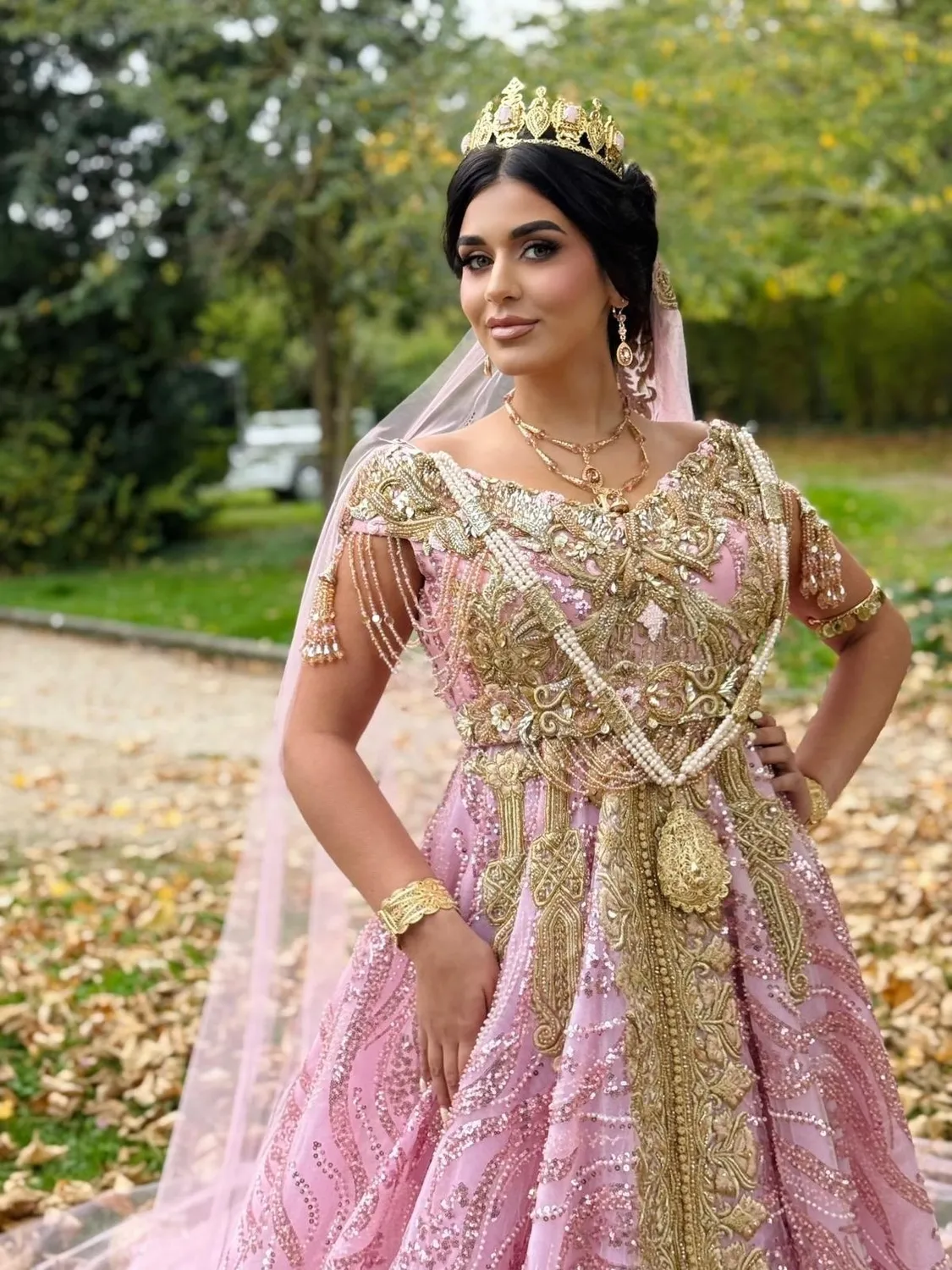 Célèbr'Orient Isa blousa rose poudré en location