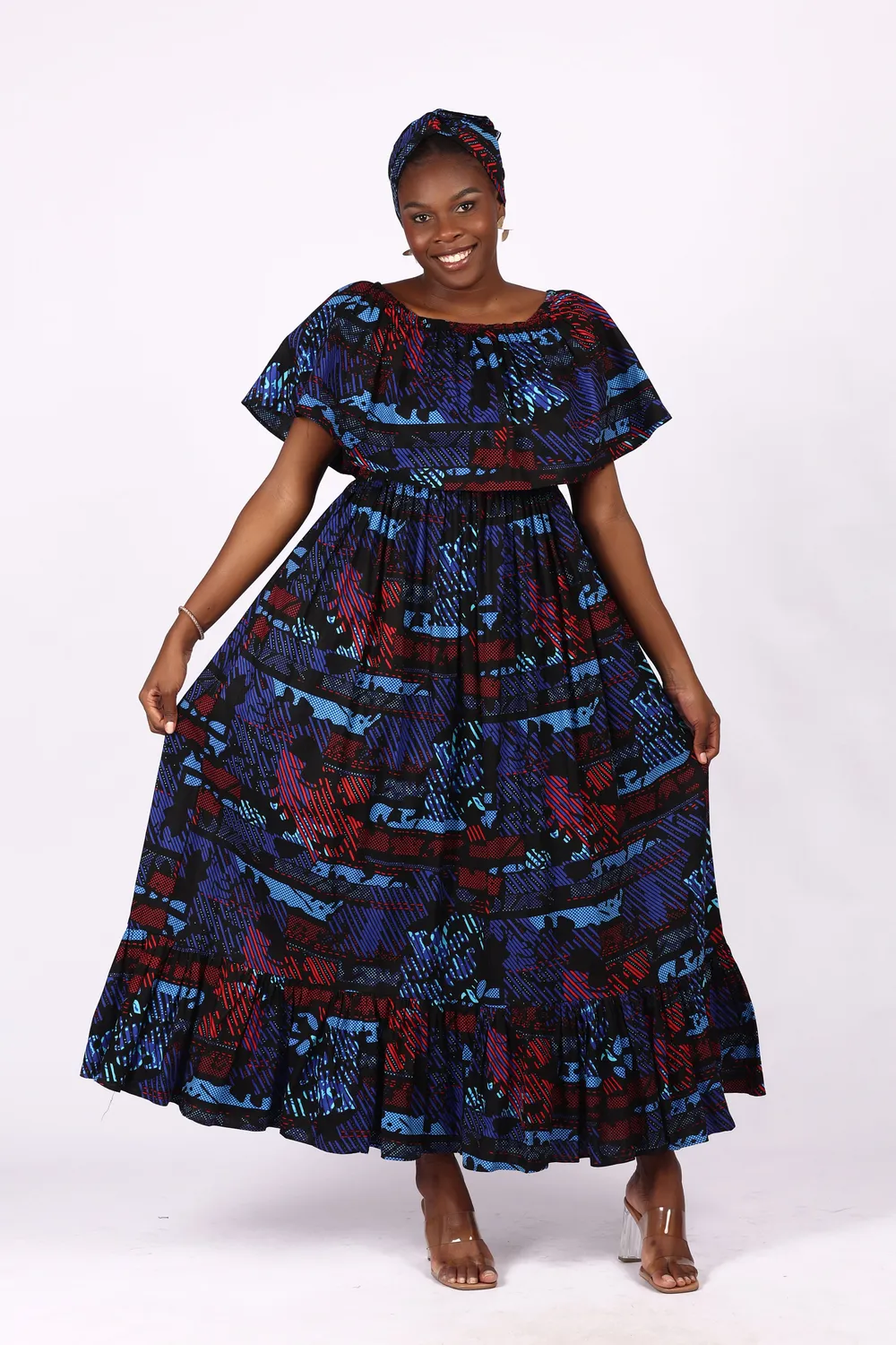 KAVAZI Off Shoulder Dress robe épaules dénudées avec bandeau