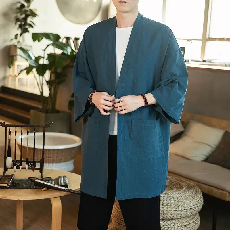 Japon style Takeo veste longue kimono homme