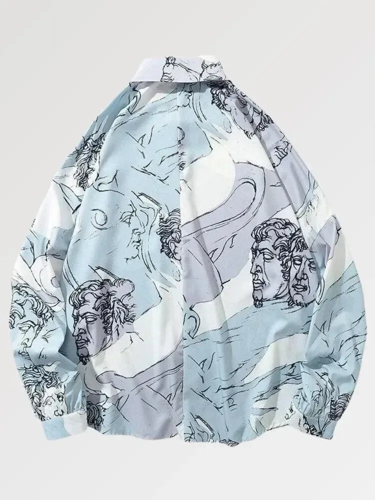 Japon style Tokoname X Watabe chemise coton imprimé 3D