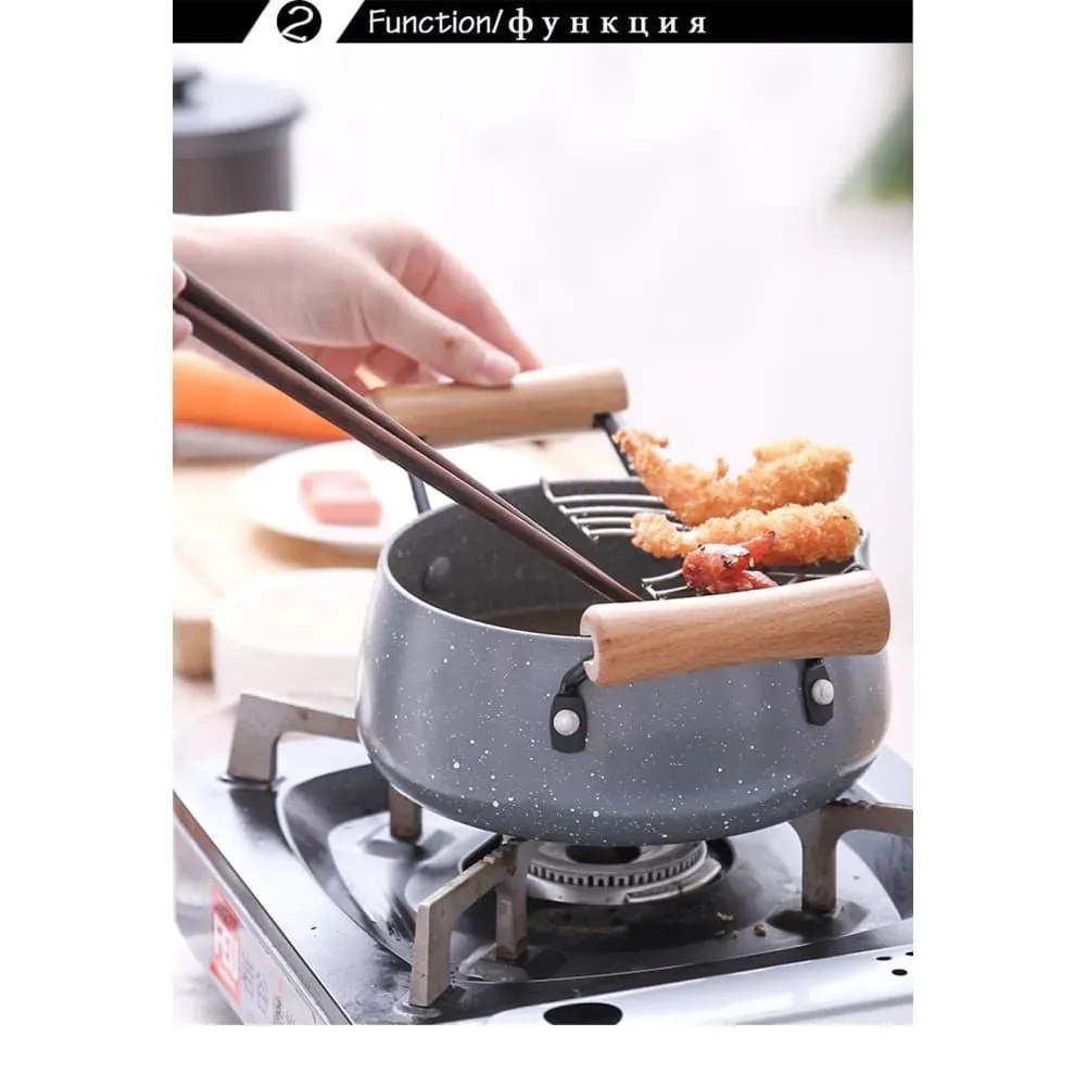 Japon style Tempura Pot Sorato friteuse antiadhésive