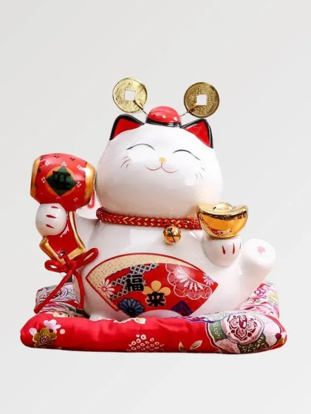 Japon style Maneki Neko traditionnelle tirelire porte-bonheur