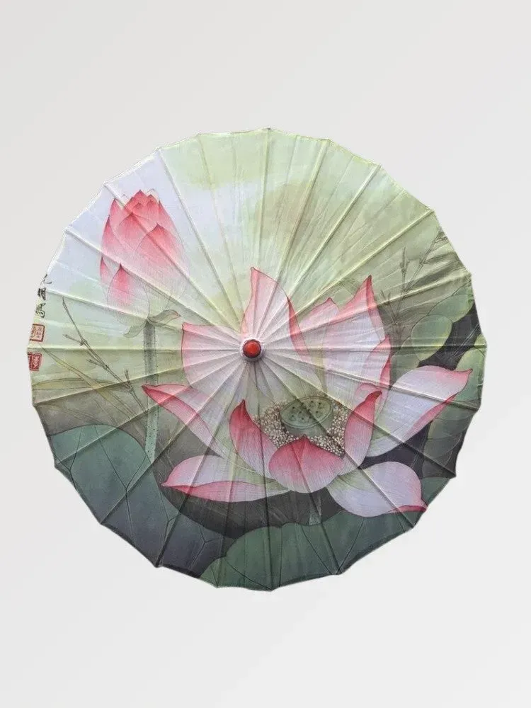 Japon style lotus ancien parapluie japonais sacré