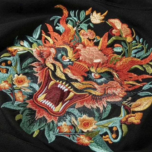 Japon style Tigre ‘tora X Akino’ sweat japonais brodé