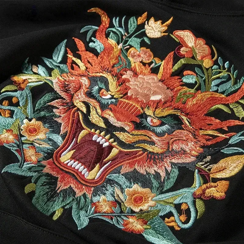 Japon style Tigre ‘tora X Akino’ sweat japonais brodé